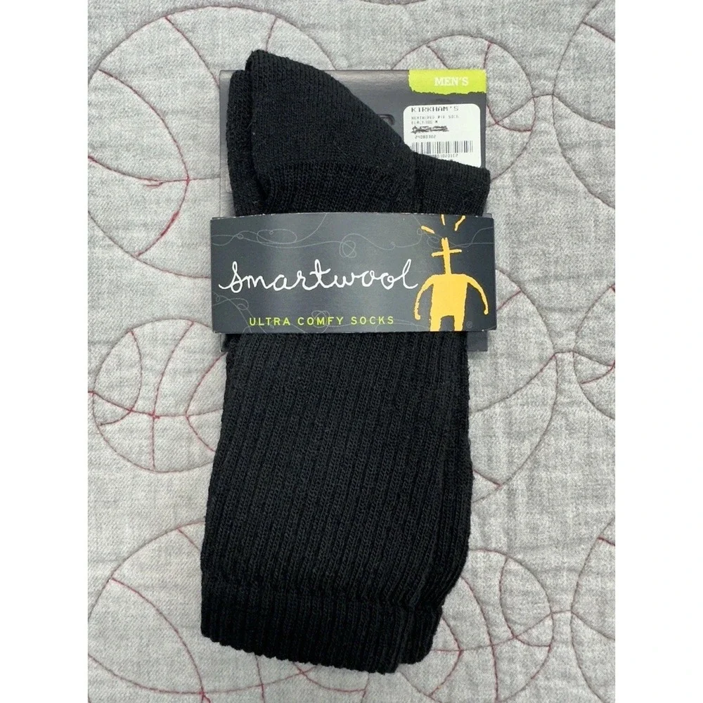 SmartWool Hiking Socks Black Heathered Rib / Mens Medium